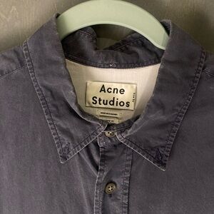 Acne Studios Men's Blue Isherwood Button Down Shirt
